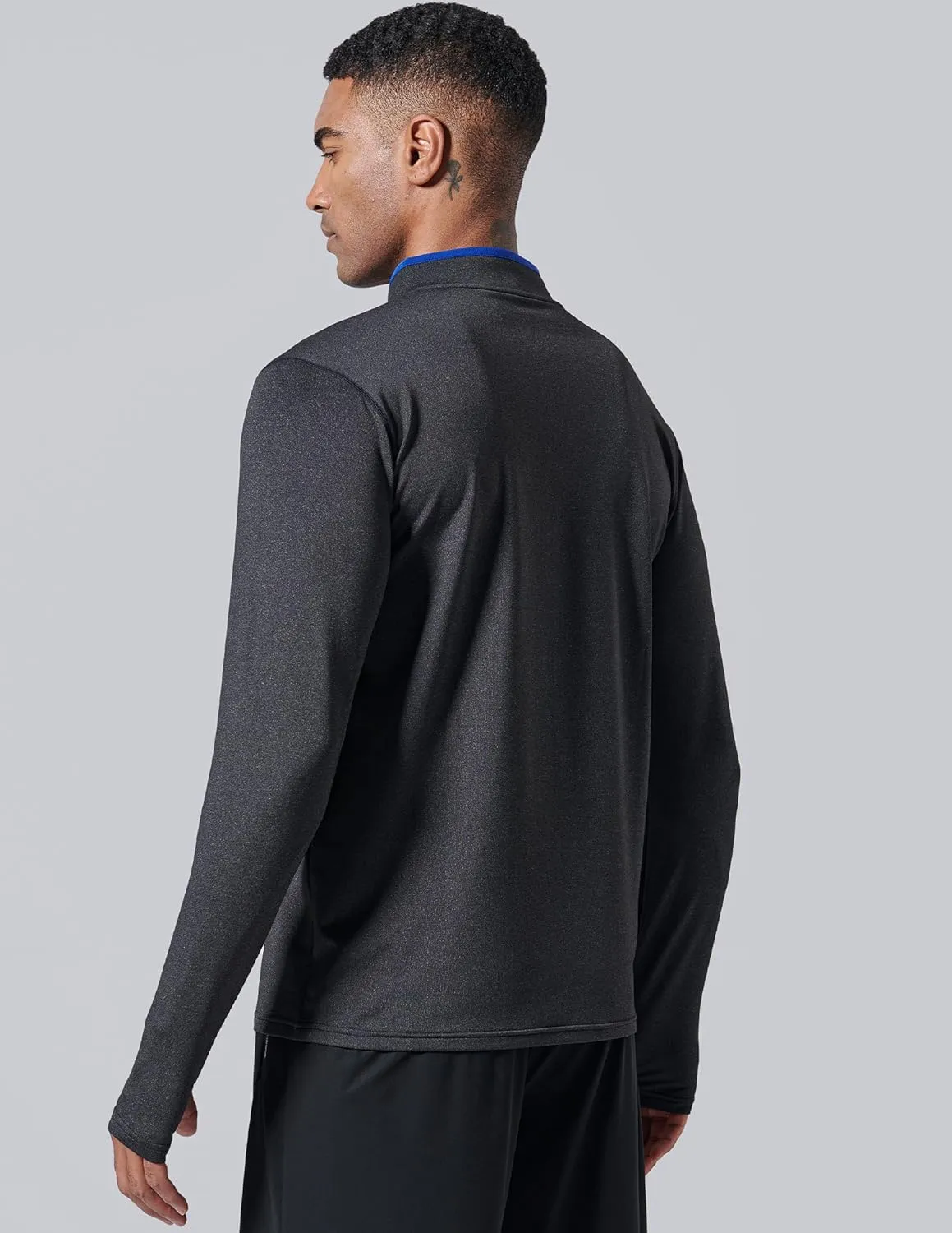 Liberty Imports 3-Pack Men’s Quarter-Zip Pullover Lightweight Long Sleeve Athletic Jackets Performance Workout Running Shirts