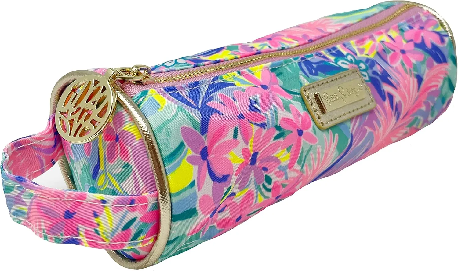 Lilly Pulitzer Cute Pencil Case, Colorful Zipper Pouch for Office Supplies, Small Travel Bag with Carrying Handle, It Was All A Dream