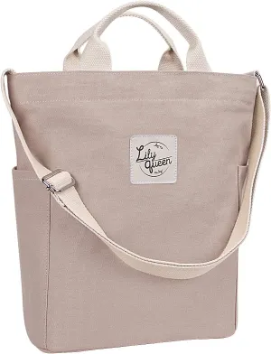 Lily queen Women Canvas Tote Handbags Casual Shoulder Work Bag Crossbody