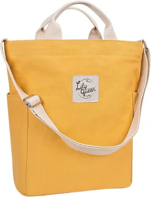 Lily queen Women Canvas Tote Handbags Casual Shoulder Work Bag Crossbody