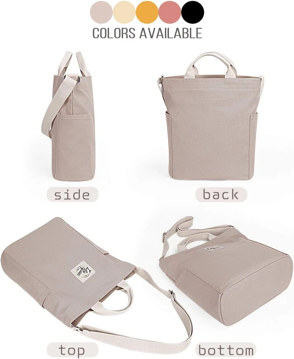 Lily queen Women Canvas Tote Handbags Casual Shoulder Work Bag Crossbody