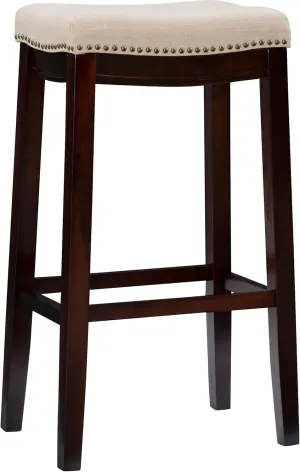 Linon Harper Stool Fabric Top