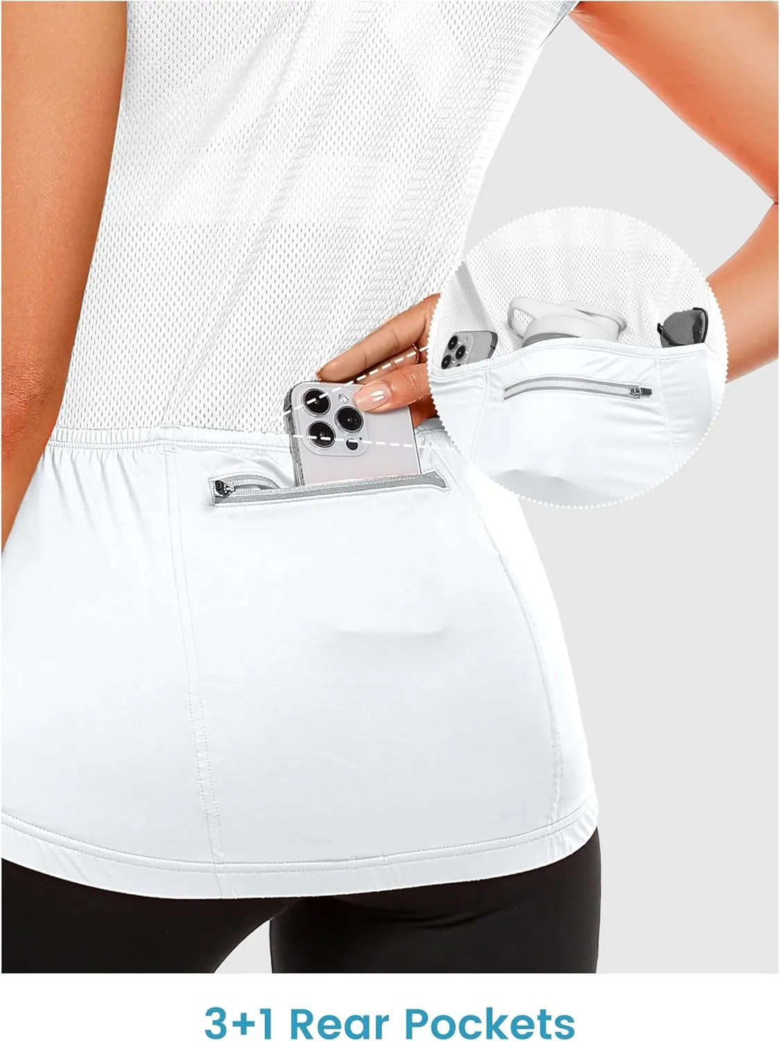 Little Donkey Andy Women's Breathable Cycling Vests full Zip Reflective Sleeveless Jerseys Running Biking Shirts 4 Pockets