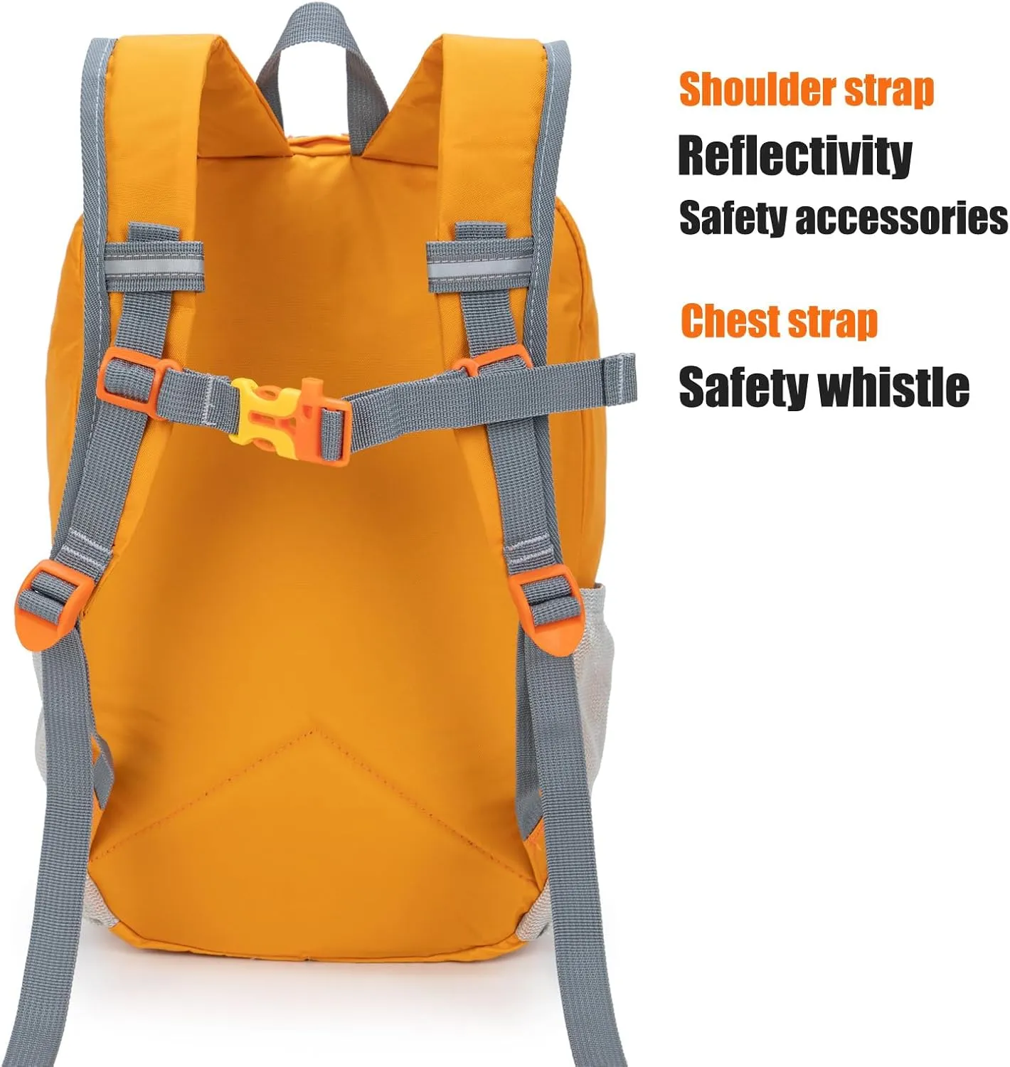 Little Kids Hiking Backpack for Boys or Girls, Small Daypack for Camping or Travel (Orange, Small)