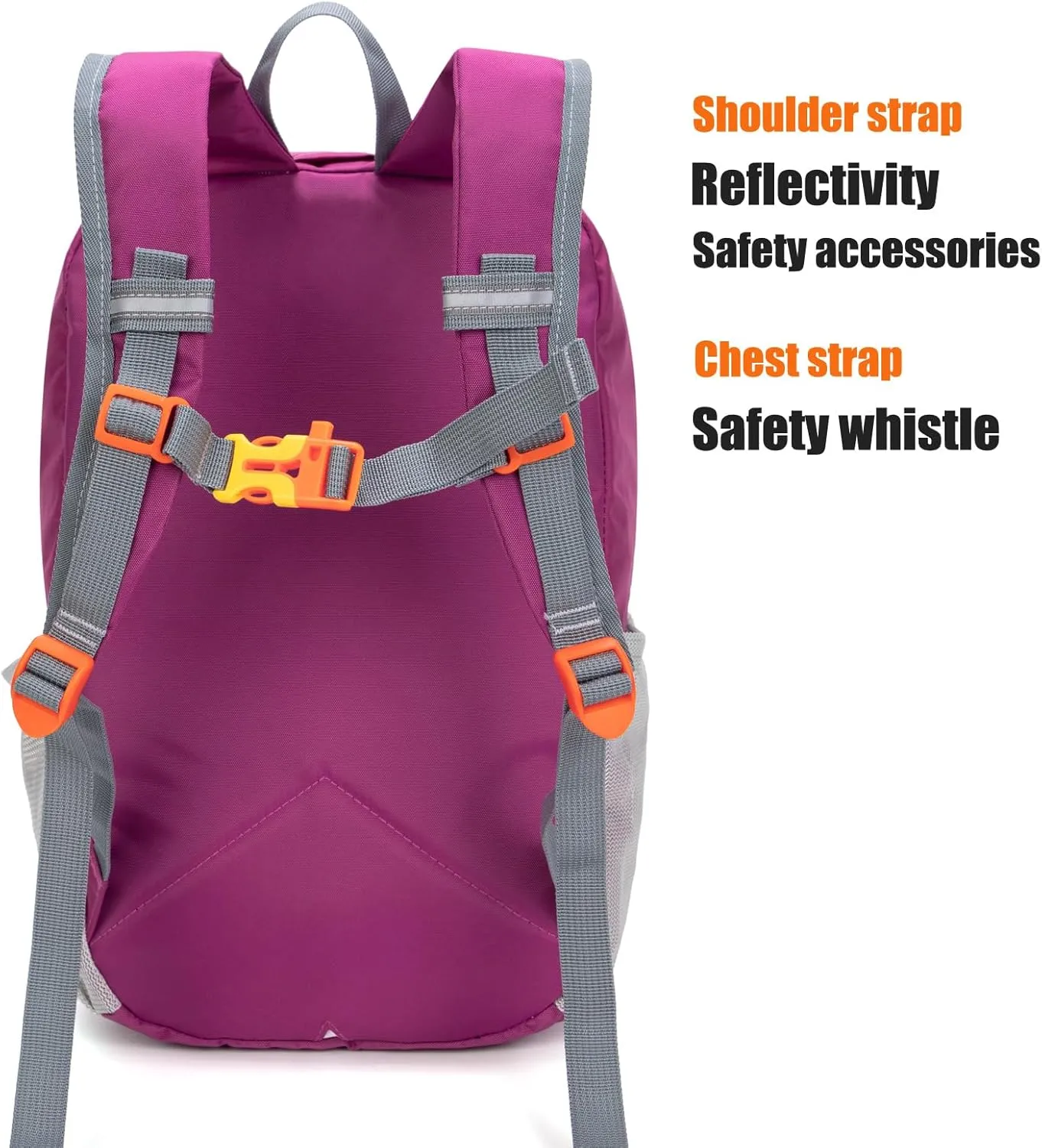 Little Kids Hiking Backpack for Boys or Girls, Small Daypack for Camping or Travel (Purple, Small)