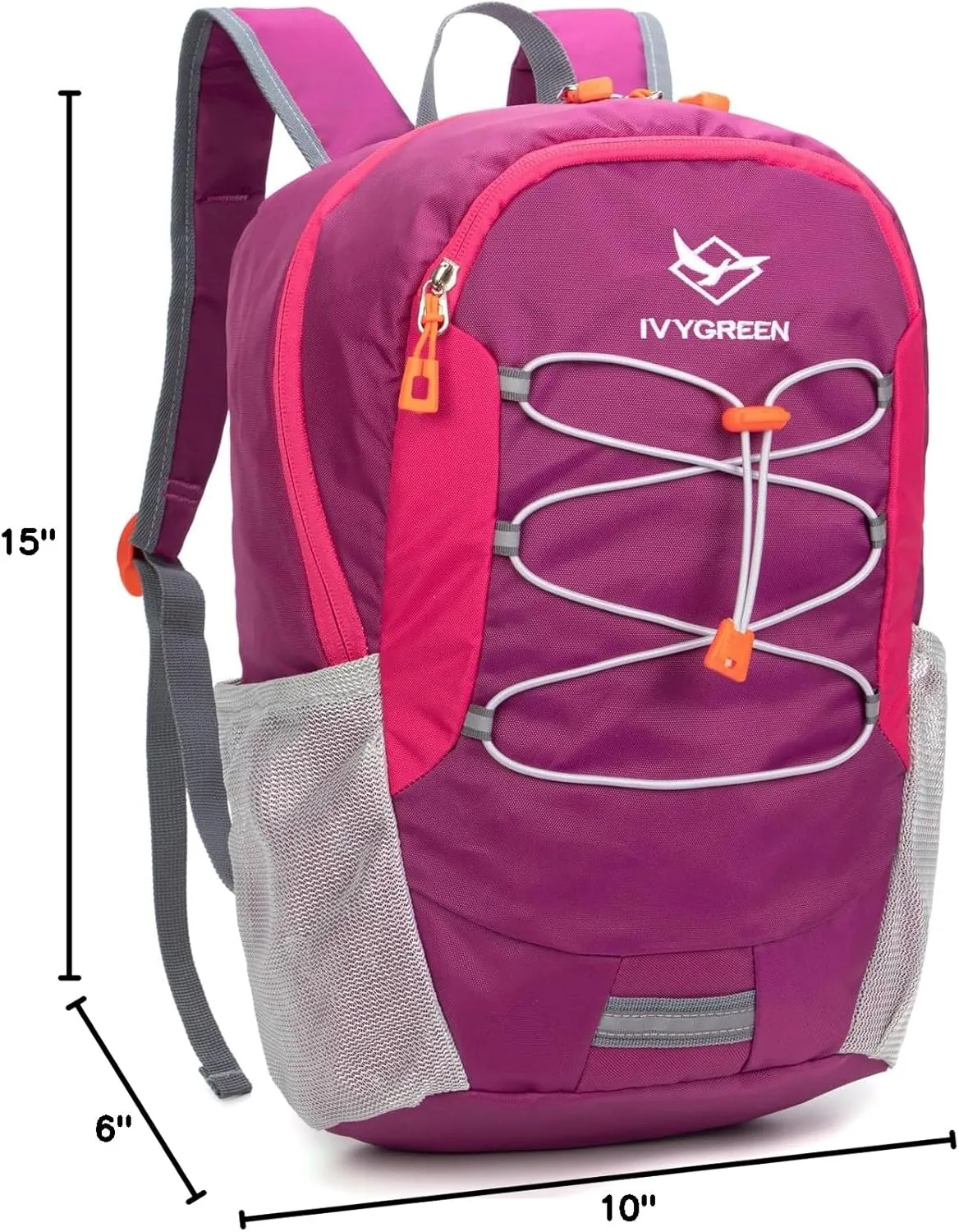 Little Kids Hiking Backpack for Boys or Girls, Small Daypack for Camping or Travel (Purple, Small)