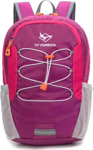 Little Kids Hiking Backpack for Boys or Girls, Small Daypack for Camping or Travel (Purple, Small)