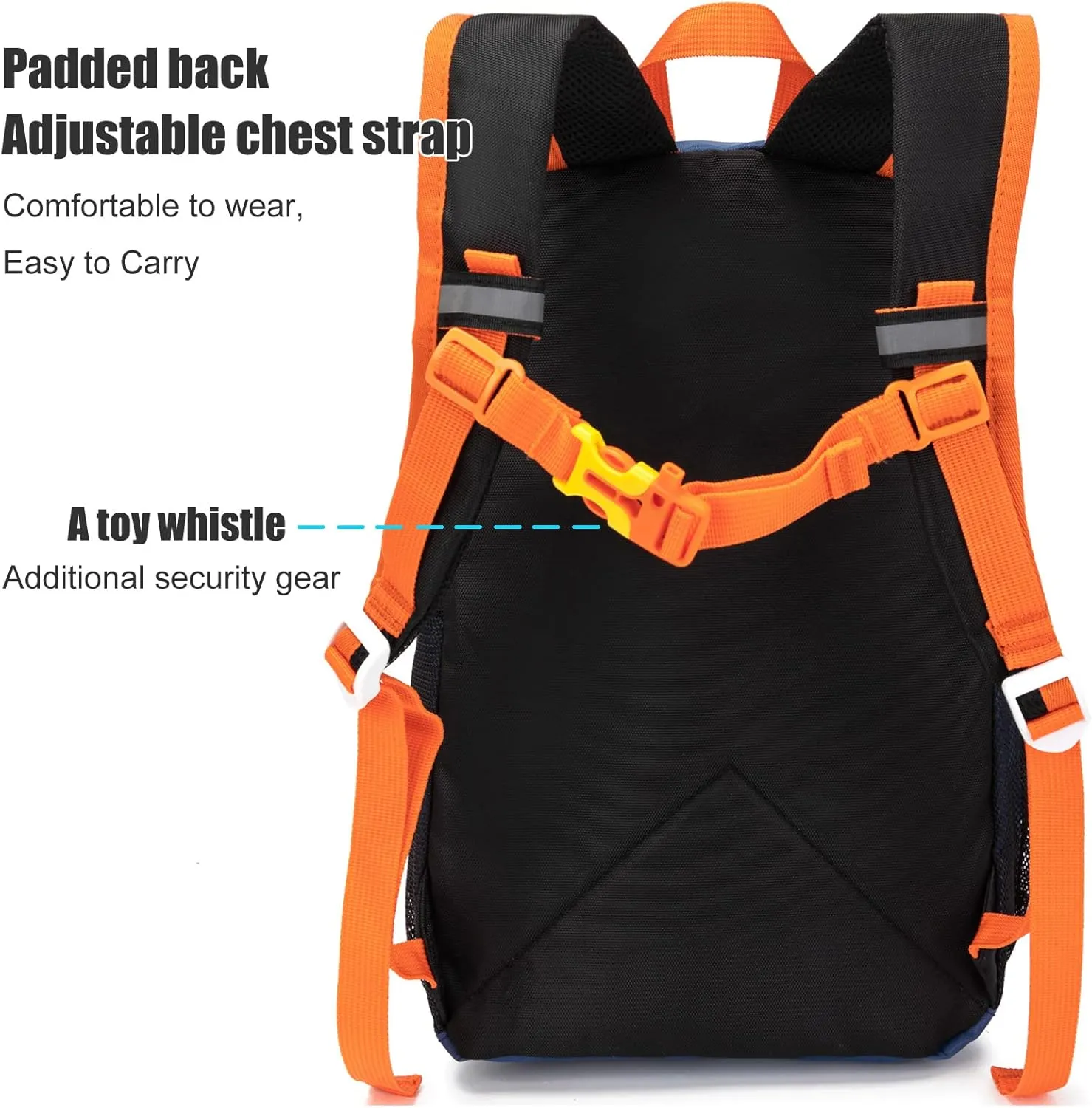 Little Kids Hiking Backpack, Toddler Backpack for Boys or Girls, Ideal for a Day Outdoor Adventures (Orange, Toddler - Small)