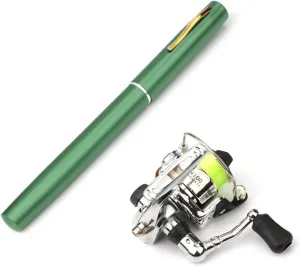 Lixada Fishing Rod Reel Combo Mini Pen Fishing Pole Kit Telescopic Fishing Rod Spinning Reel Combo Kit