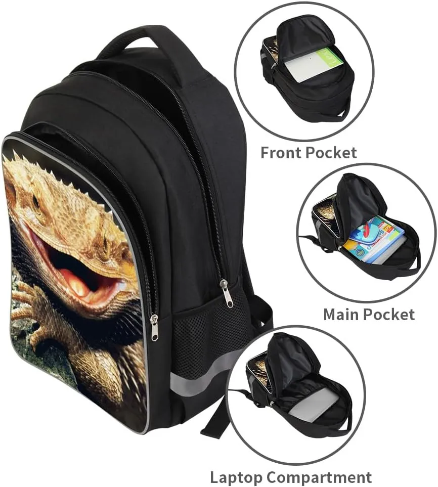 Lizard Backpack Boys School Book Bag Children Day Pack Lightweight Bagpack for Girls