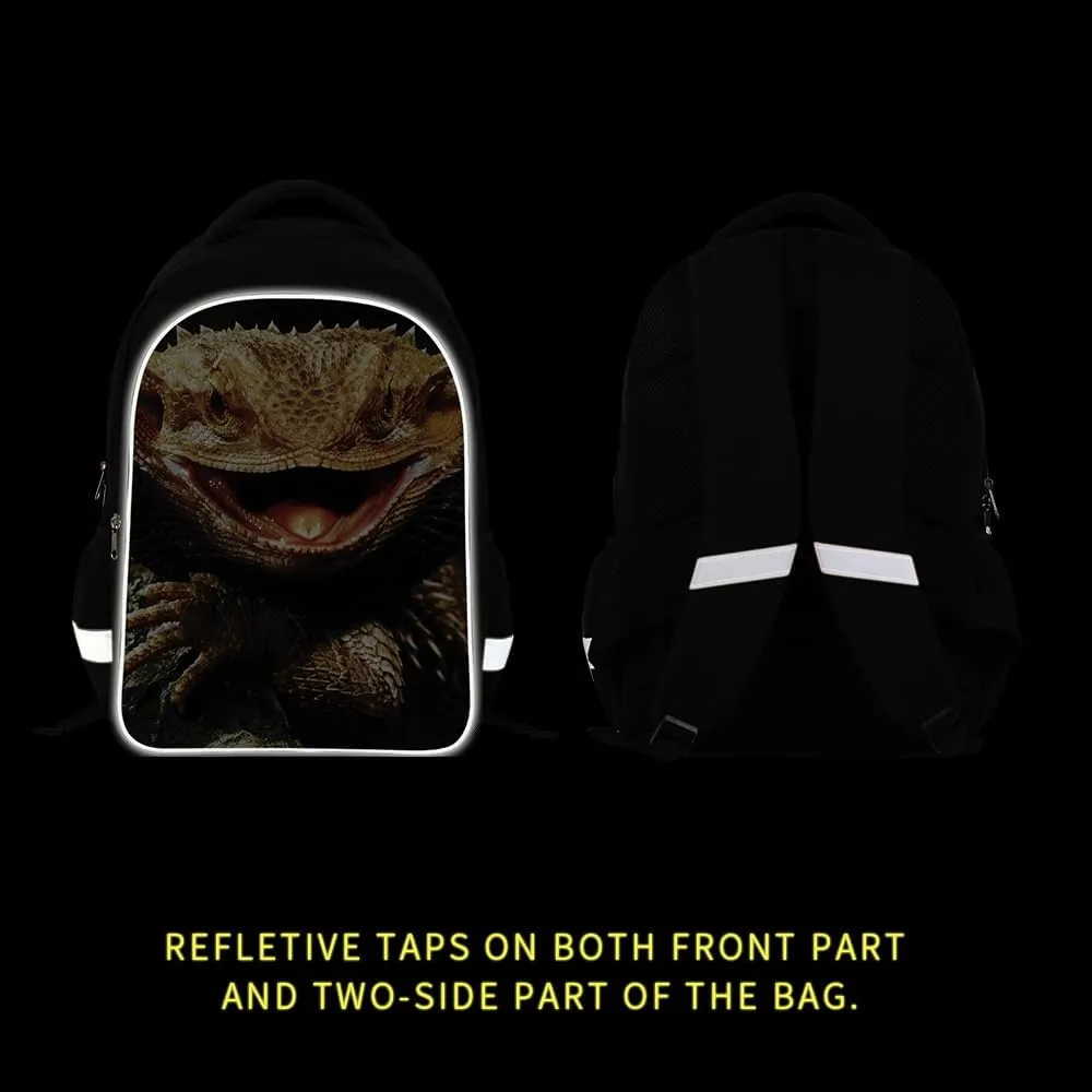 Lizard Backpack Boys School Book Bag Children Day Pack Lightweight Bagpack for Girls