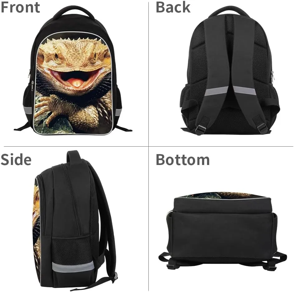 Lizard Backpack Boys School Book Bag Children Day Pack Lightweight Bagpack for Girls