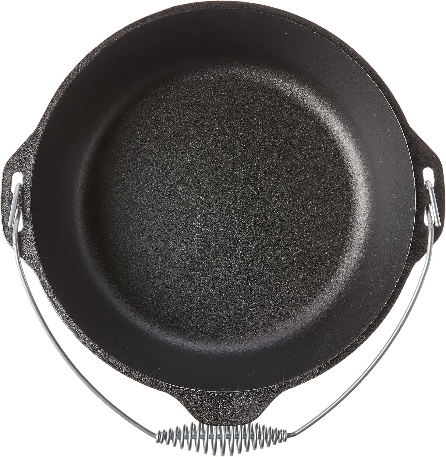Lodge 9 Quart Pre-Seasoned Cast Iron Dutch Oven with Lid - Wire Bail Handle for Easy Transfer from Cooking Surface to Table - Use in the Oven, on the Stove, on the Grill or over the Campfire - Black
