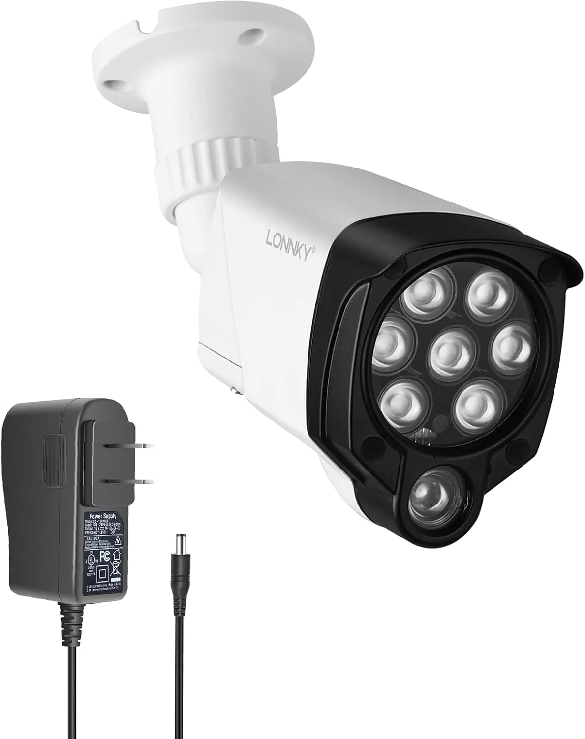 LONNKY 8-LED IR Illuminator, 90 Degree Wide Angle, 100Ft Range, White