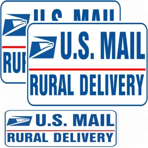 Lumiere Tech 3 Pack AUTHENTIC Heavy Duty U.S. Mail Delivery Driver Magnetic Signs U.S. Rural Delivery Carrier Magnets 2(12"×8") 1(11"×3") For Cars, SUV, Trucks (White)