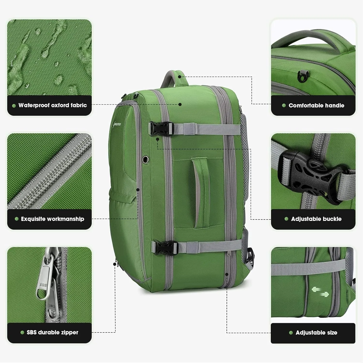 Maelstrom 40-50L Laptop Backpack, Green, Unisex