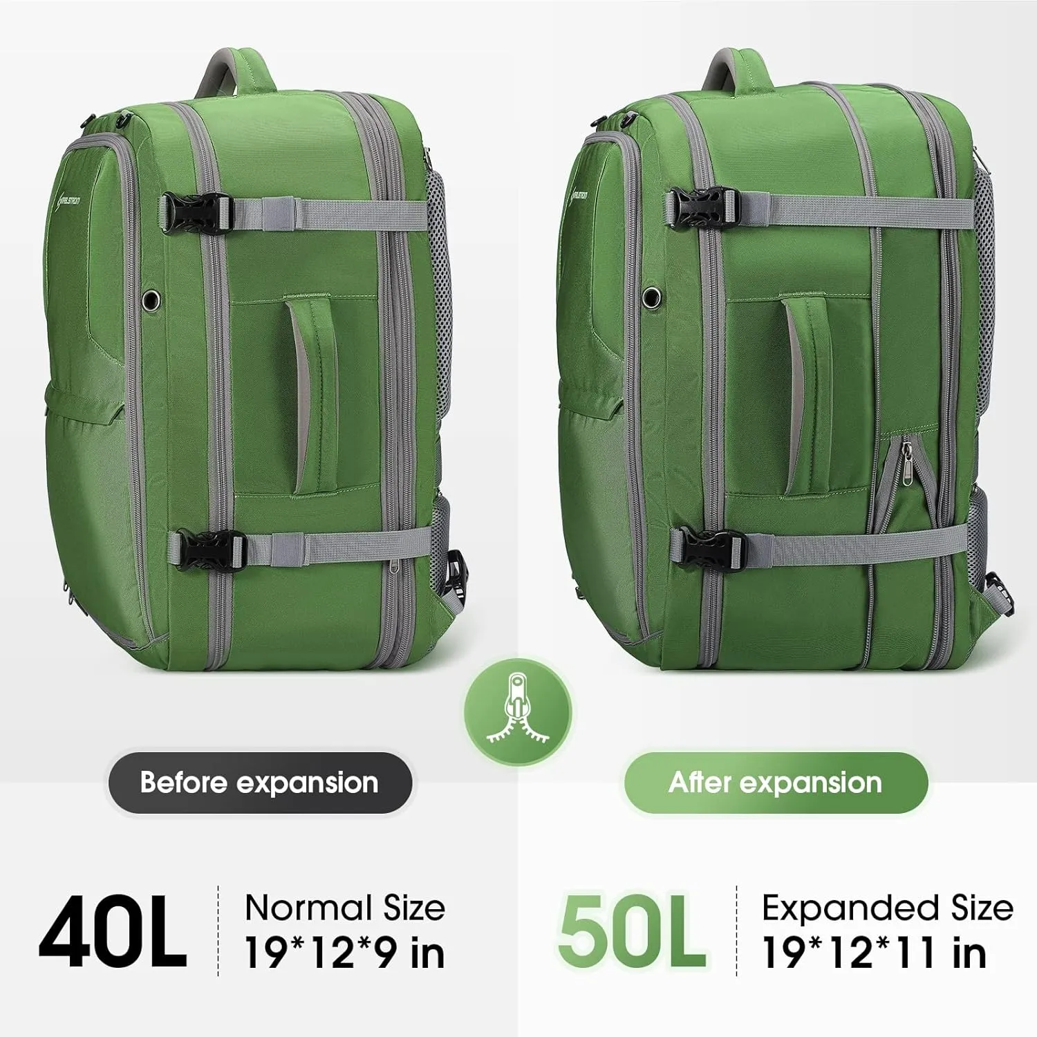 Maelstrom 40-50L Laptop Backpack, Green, Unisex