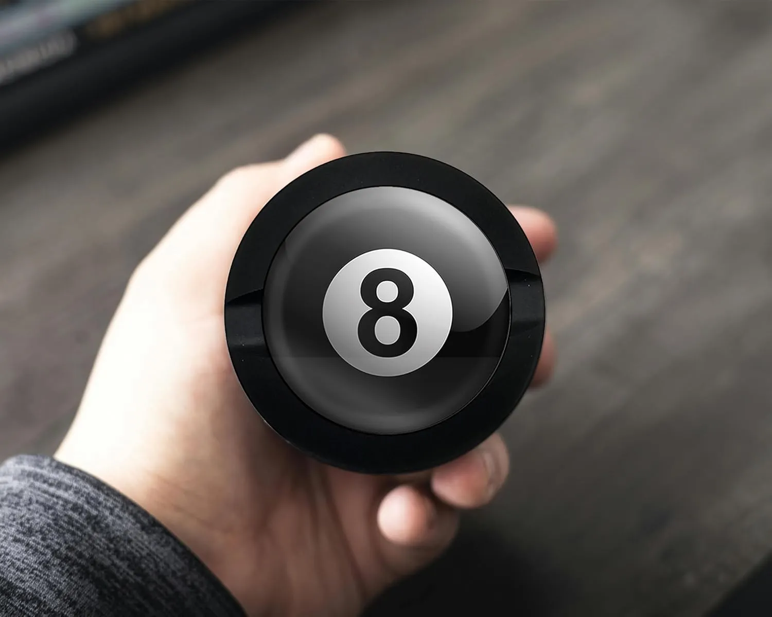 Magic 8 Ball Aluminum Nicotine Pouch Snus Storage Container, Dual-Chamber Design, Discreet Stash Container, Portable & Durable Snus Organizer Black