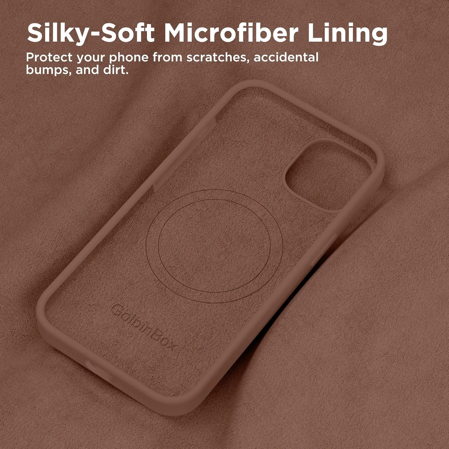 Magnetic for iPhone 15 Case, Compatible with MagSafe, [Soft Anti-Scratch Microfiber Lining], Slim Liquid Silicone Shockproof Protective Phone Case for iPhone 15 6.1 inch, Brown