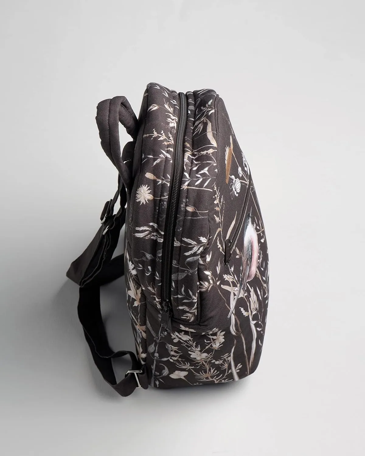 Maison d' Hermine Backpack Cotton Shoulder Backpack with Small Pouch Lightweight Bag for Travel Work Beach Perfect for Women & Men (Meadow Florals)