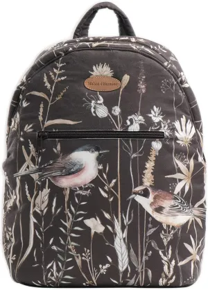 Maison d' Hermine Backpack Cotton Shoulder Backpack with Small Pouch Lightweight Bag for Travel Work Beach Perfect for Women & Men (Meadow Florals)