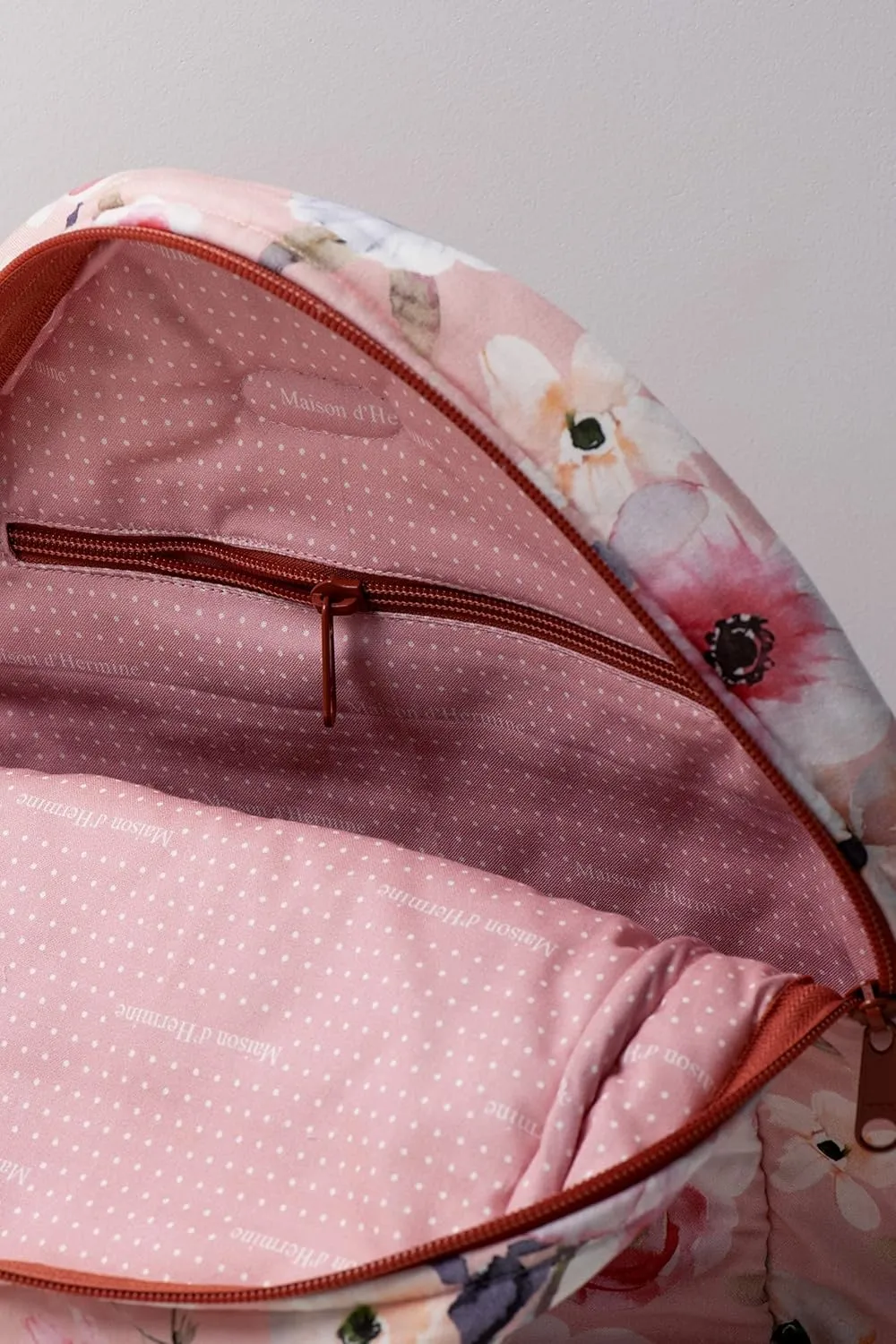 Maison d' Hermine Backpack Cotton Shoulder Backpack with Small Pouch Lightweight Bag for Travel Work Beach Perfect for Women & Men (Pale Garden)