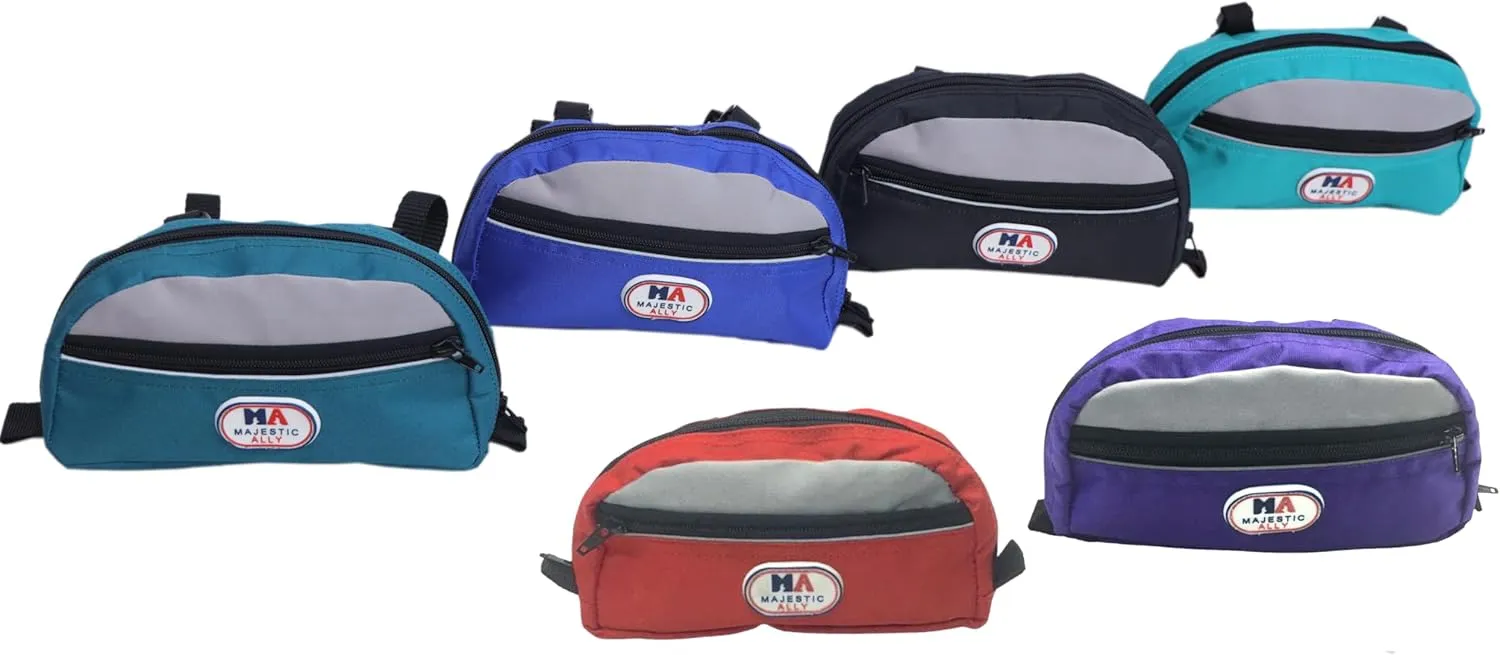 Majestic Ally Nylon Reflective Saddle Pommel Bag for Western Saddle