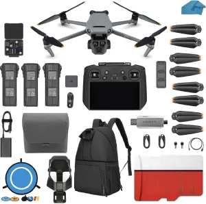 Mavic 3 Cine PRO Premium Combo With RC Pro Controller, 43-Min Flight Time, 5.1K Video Camera Drone, 3 Batteries, 128 GB SD Card, 2 ND Filter Sets, Waterproof Backpack, Landing Pad and More