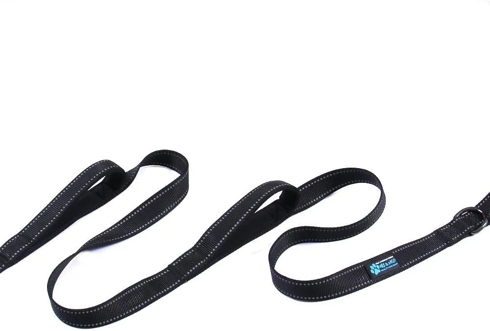 Max and Neo Triple Handle Traffic Dog Leash Reflective - We Donate a Leash to a Dog Rescue for Every Leash Sold (Teal)