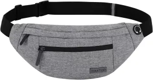 MAXTOP Large Crossbody Fanny Pack with 4-Zipper Pockets,Gifts for Enjoy Sports Festival Workout Traveling Running Casual Hands-Free Wallets Waist Pack Phone Bag Carrying All Phones