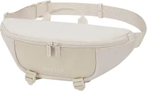 MAXTOP Large Fanny Pack Cross Body Bag Beige Waist Pack with Adjustable Strap for Travel Sports Running,Beige