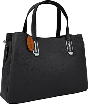 Medium Genuine Leather Tote Bag for Women, Fashion Top Handle Handbag and Ladies Shoulder Bag
