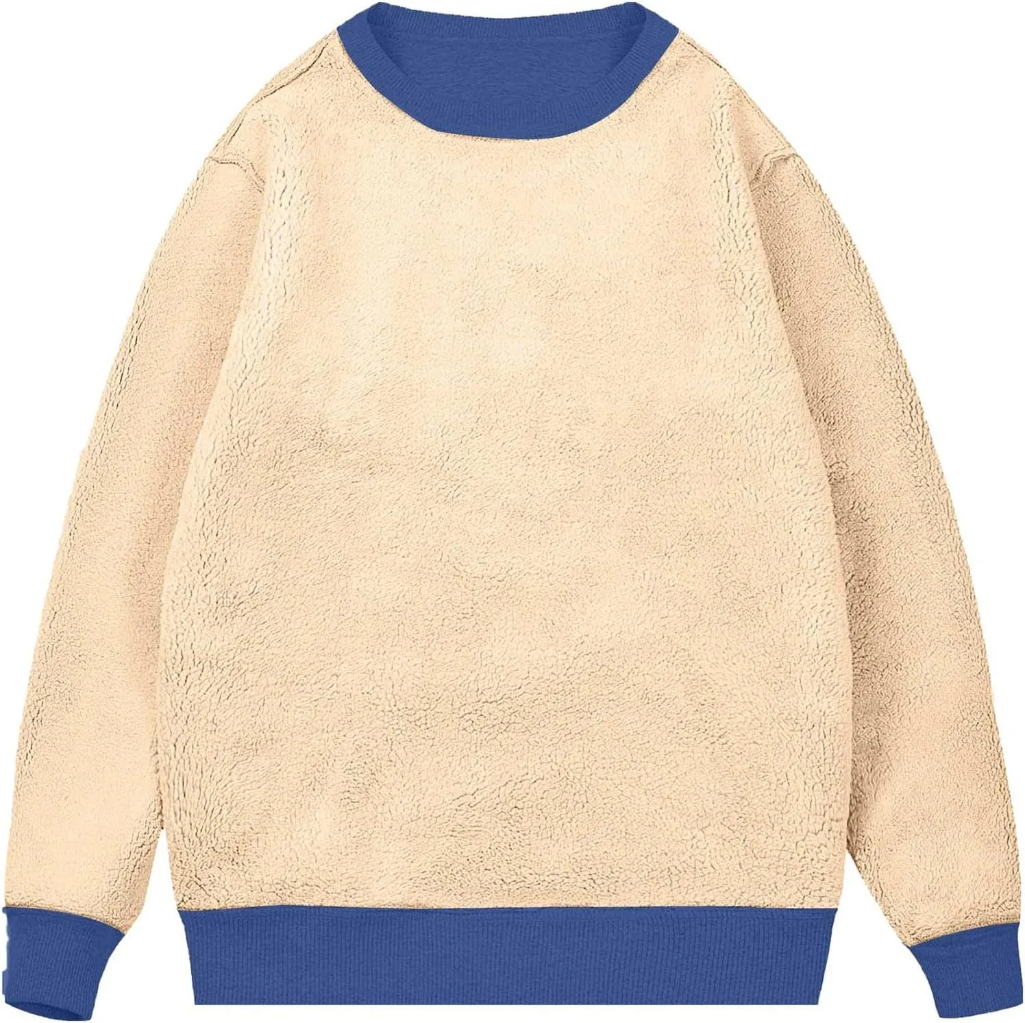 Men's Crewneck Sweatshirt Thick Warm Sherpa Lined Thermal Underwear Baselayer Long Sleeve Winter Fleece Pullover Tops