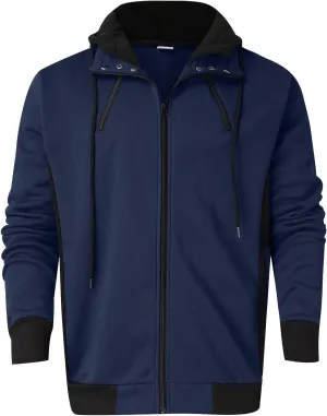 Men's Hooded Shirts Long Sleeve Lightweight Novelty Tops with Hood Athletic Stylish Regular Fit Pullover