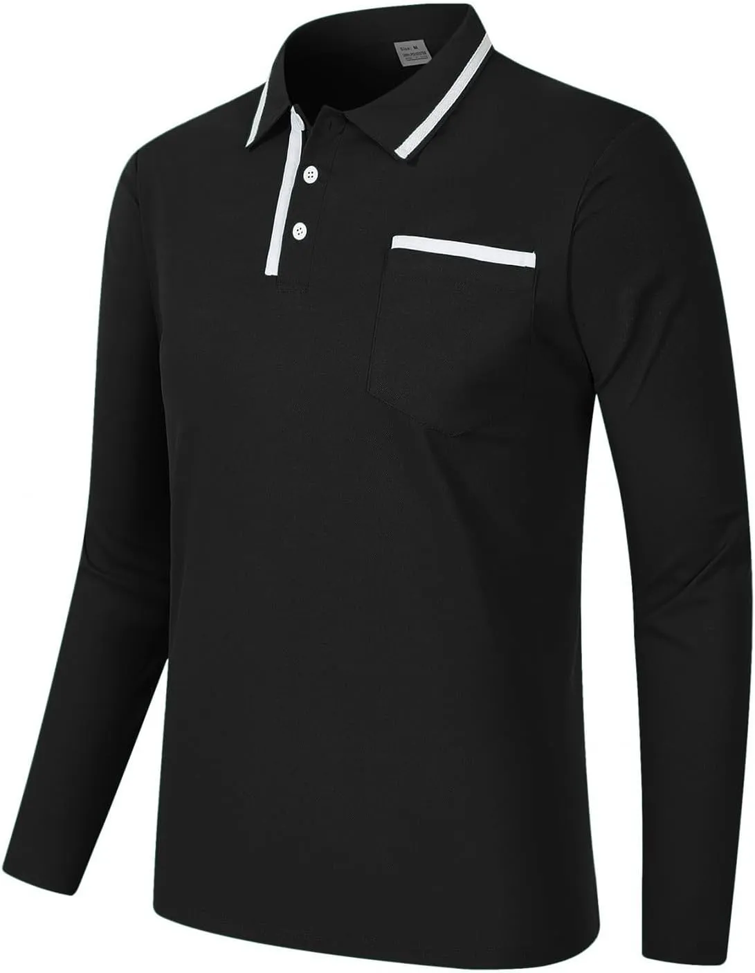 Men's Polo Shirts Long Sleeve Men's Fashion Loose Lapel Buttons Lapel T Shirt Tops Men's Regular-fit Jersey Tennis