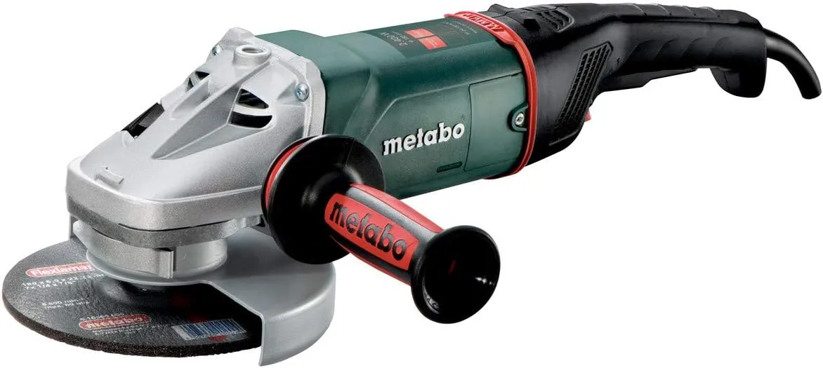 Metabo 7-Inch Angle Grinder, 8,500 RPM, 15 Amp, Paddle Switch, Metabo VibraTech, Made in Germany, WP 24-180 MVT, 606485420, Green