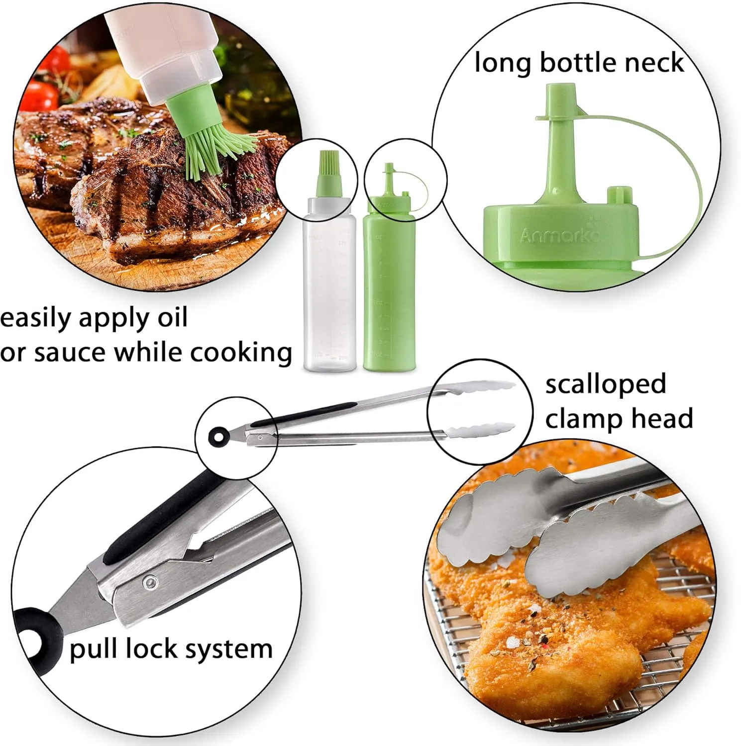 Metal Spatula Set of 6 - Griddle Accessories kit - Grill Flat Spatula Pancake Flipper Hamburger Turner - Metal Utensil Great for BBQ Grill Flat Top Cast Iron Griddle