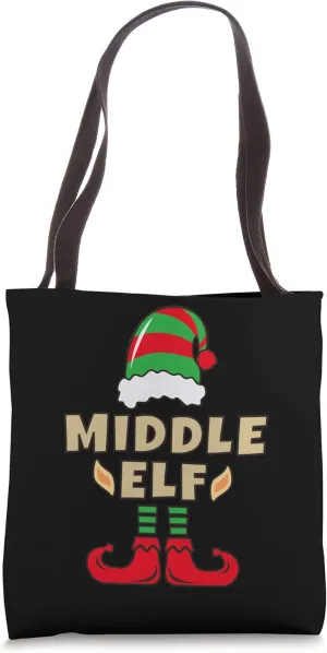 Middle Elf Black Handbag, Middle Sibling Funny Christmas Tote Bag