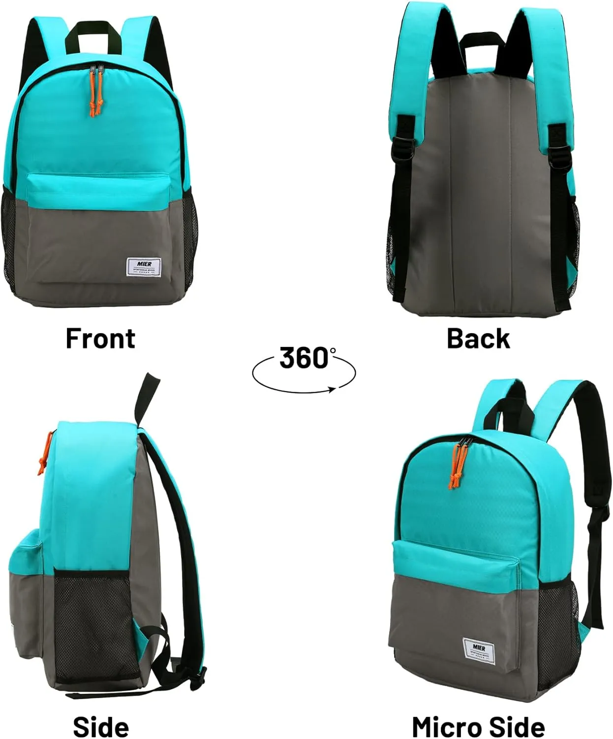 MIER Insulated Backpack Cooler Small Leakproof Lightweight Cute for Women Men to Work, Picnics, Camping, Park Day Trips, 15 L
