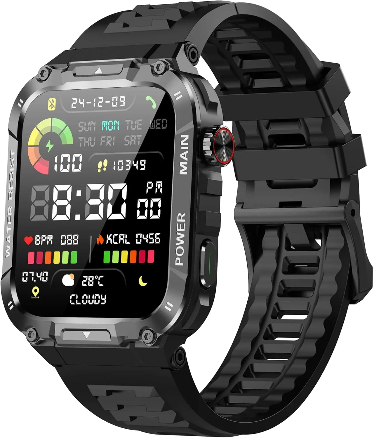 Military Smart Watch for Men with Call Function,Fitness Smartwatch for Android Phones and iPhone,Waterproof Fitness Tracker with Blood Oxygen/Heart Rate/Sleep/100  Sport Modes, Watches for Men
