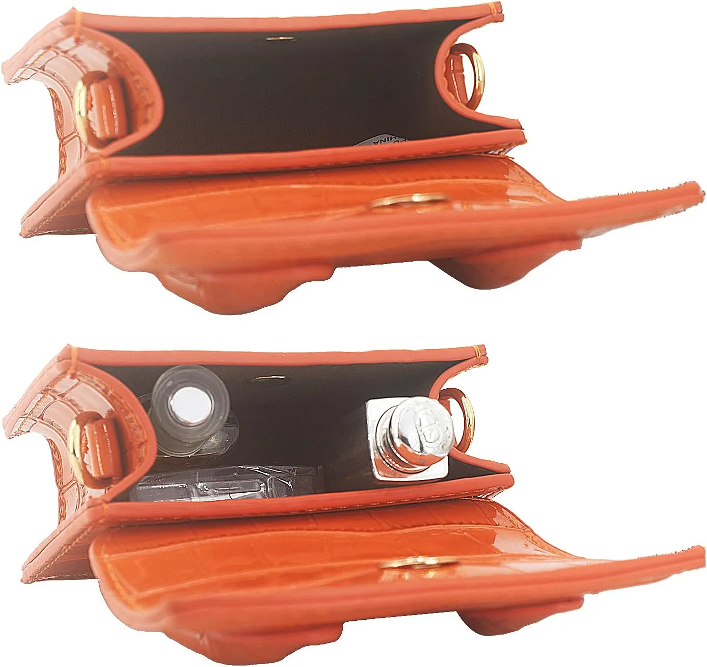 Mini Crossbody Bag for Women Girls Synthetic Leather Flap Purse Styling Top-Handle Clutch Handbag