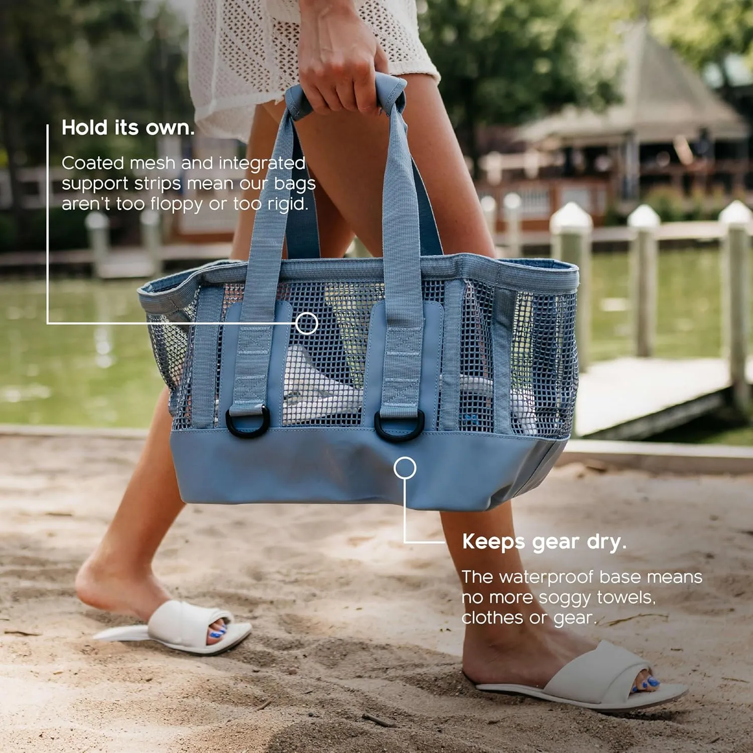 MISSION Boat Gear CASSI Heavy-Duty Outdoor Tote and Waterproof Marine-Grade Mesh Boat Bags
