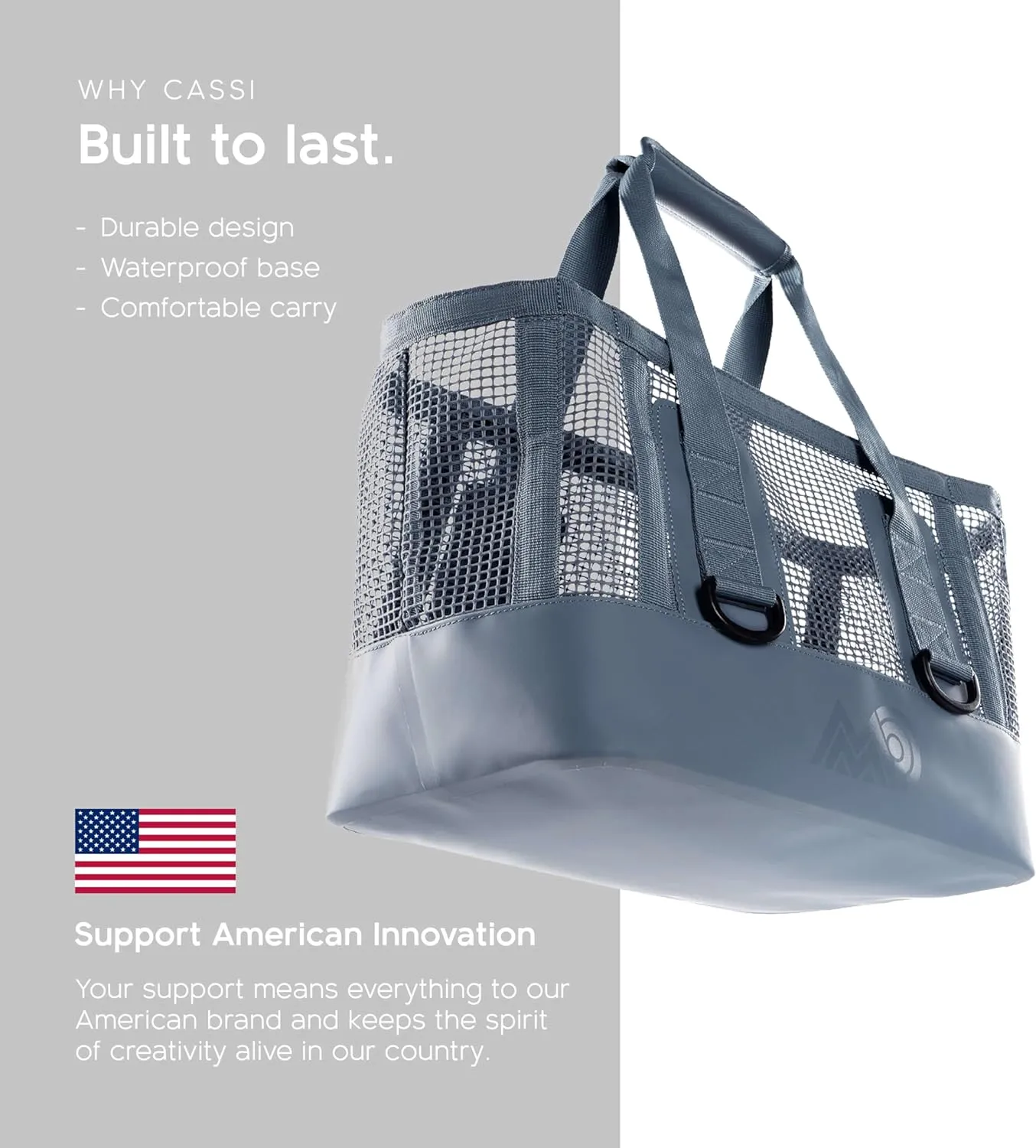 MISSION Boat Gear CASSI Heavy-Duty Outdoor Tote and Waterproof Marine-Grade Mesh Boat Bags