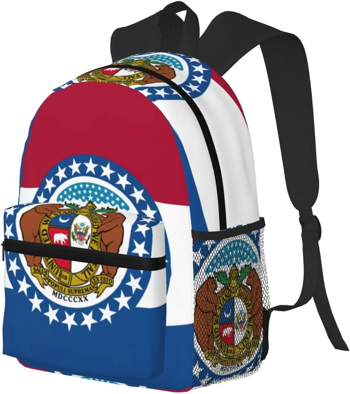 Missouri State Flag Fashion Backpack,Casual Daypack Backpacks For Men Women, Laptop Bag Travel Hiking Camping