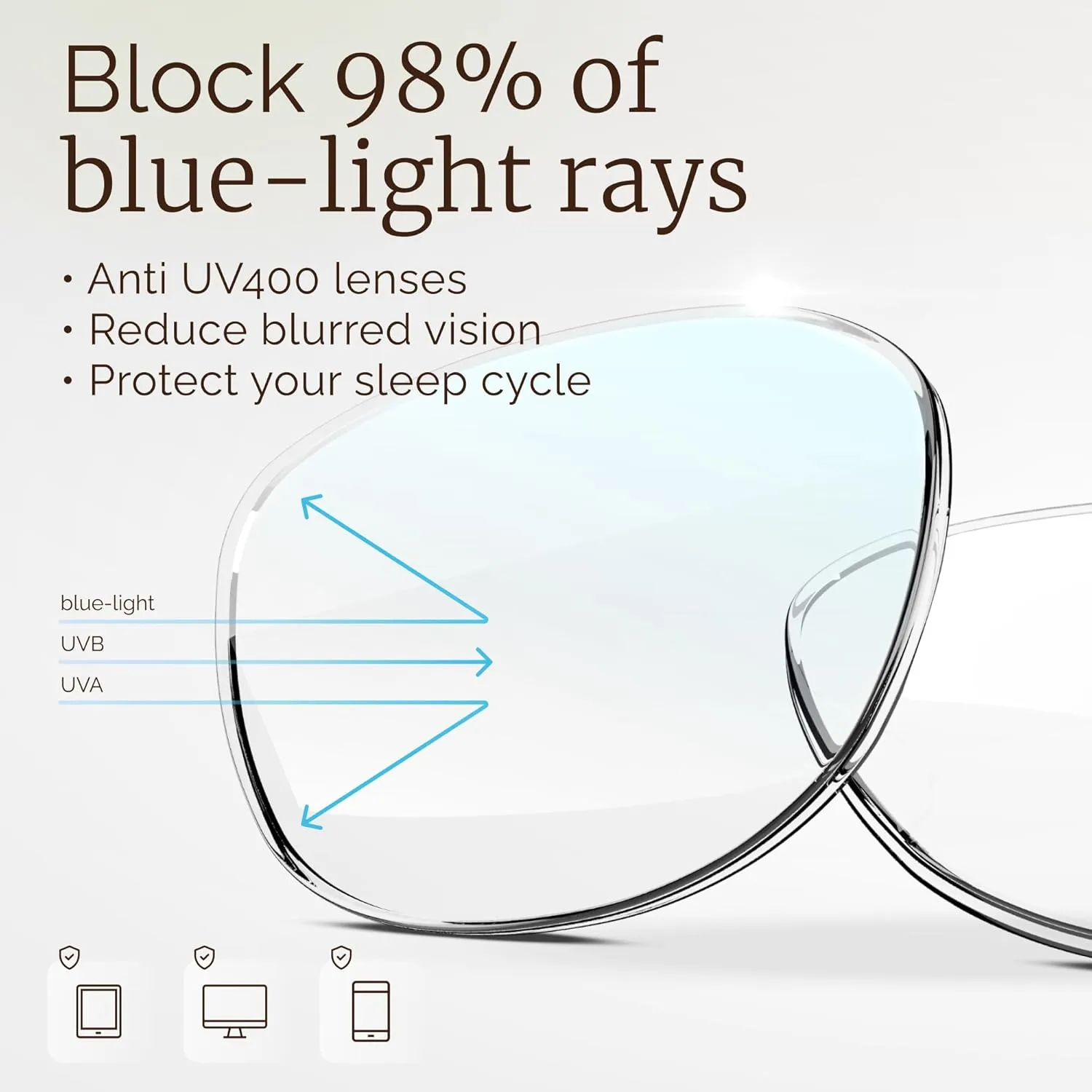 miyya 6 Pack Fashion Reading Glasses for Women, Blue Light Blocking/Anti UV Readers Oversized Square with Spring Hinge (M2 6 pack Mix, 0), Medium