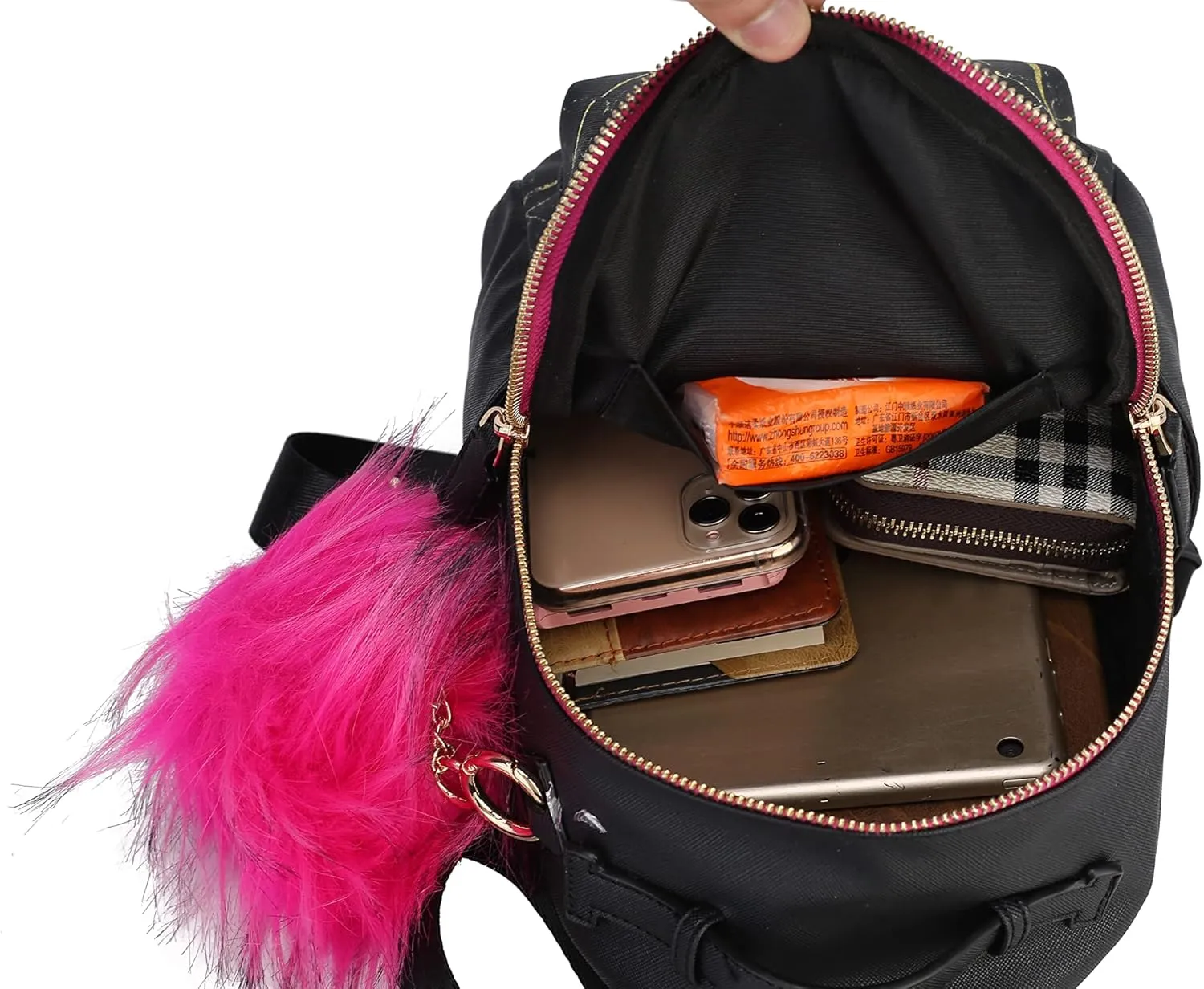 MKF Collection Backpack for Women, Vegan Leather Bookbag Top-Handle Ladies Travel bag by Mia k