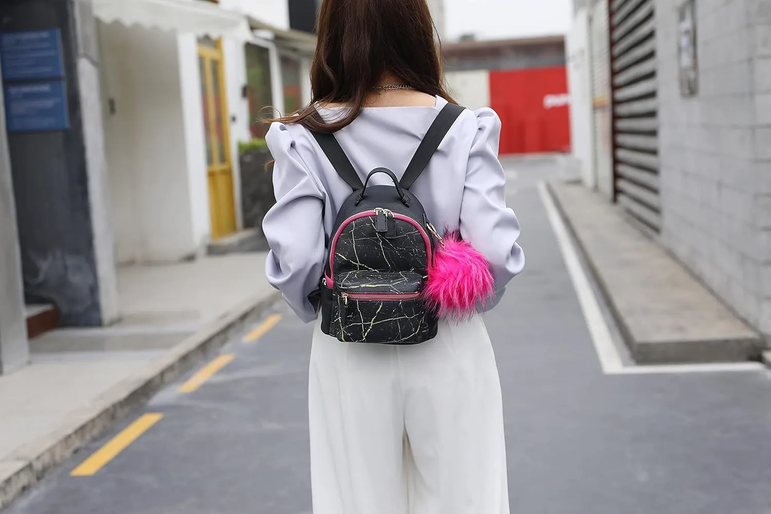 MKF Collection Backpack for Women, Vegan Leather Bookbag Top-Handle Ladies Travel bag by Mia k