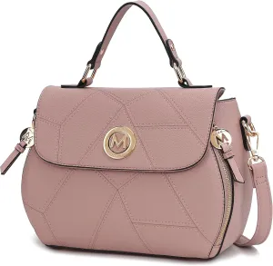 MKF Collection Satchel Bag for Women’s, Vegan leather Crossbody Handbag Top-Handle Purse