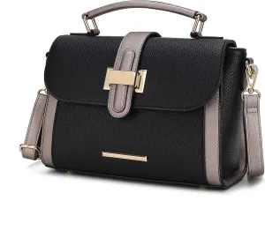 MKF Collection Satchel for Women - Vegan Leather Shoulder Bag With Top Handle, Crossbody Handbag Purse By Mia K