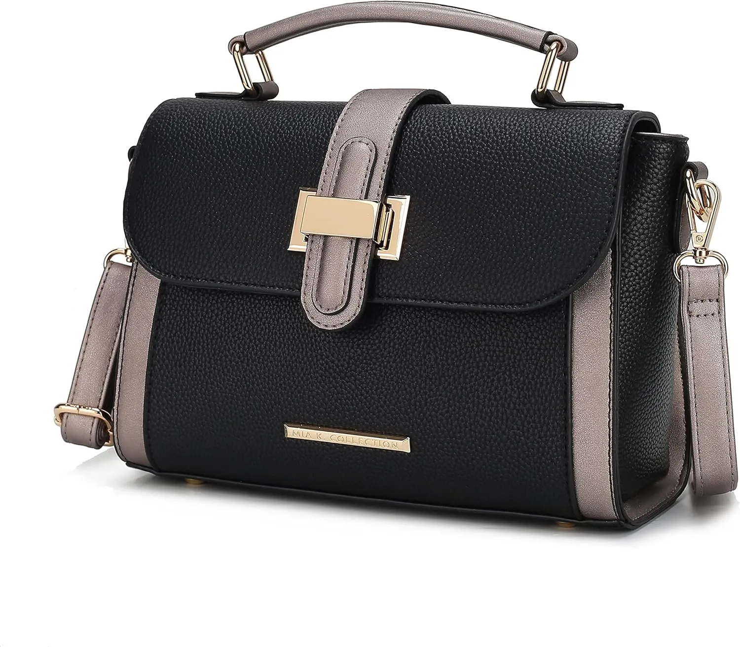 MKF Collection Satchel for Women - Vegan Leather Shoulder Bag With Top Handle, Crossbody Handbag Purse By Mia K